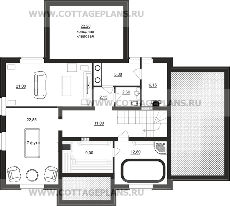 Поэтажные планы проект дома 201-60 общ. площадь 341,95 м2
