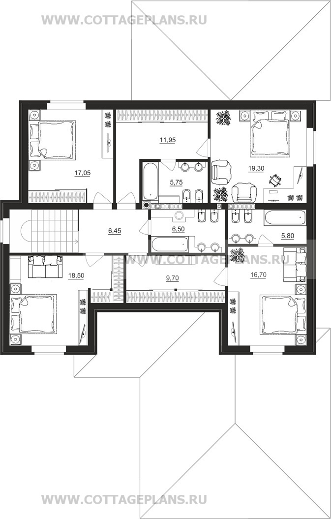 Поэтажные планы проект дома 24-60 общ. площадь 391,35 м2