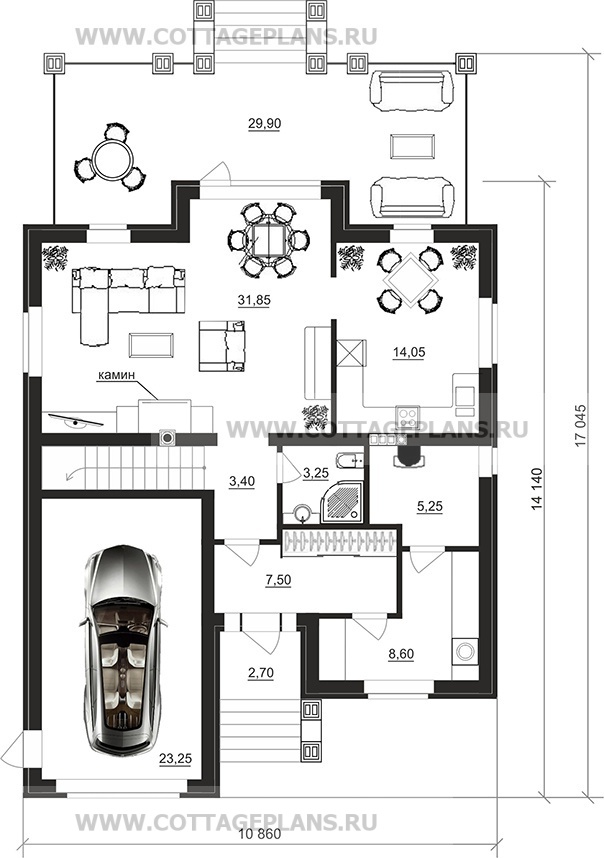 Поэтажные планы проект дома 200-01 общ. площадь 173,05 м2