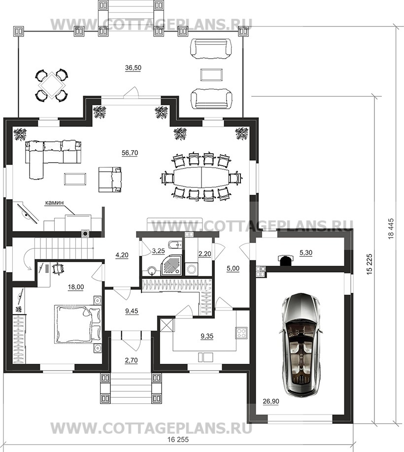 Поэтажные планы проект дома 77-11 общ. площадь 234,10 м2
