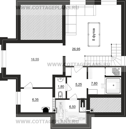 Поэтажные планы проект дома 205-73 общ. площадь 209,25 м2