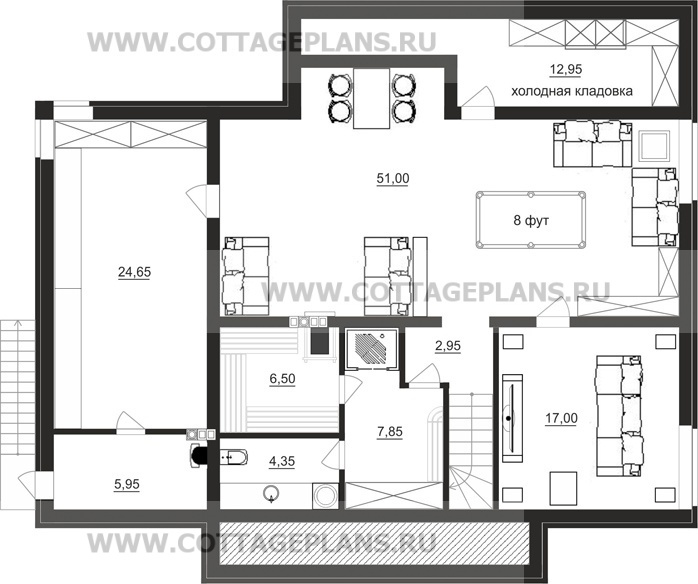 Поэтажные планы проект дома 16-81 общ. площадь 329,55 м2