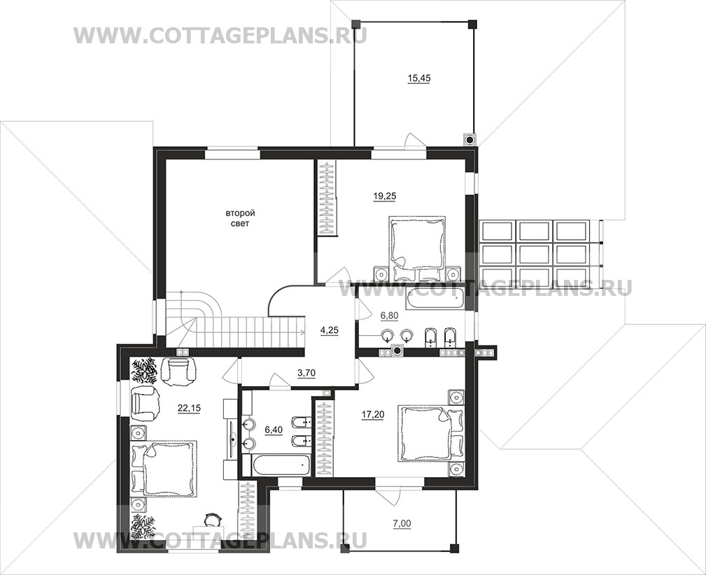 Поэтажные планы проект дома 98-39 общ. площадь 450,50 м2