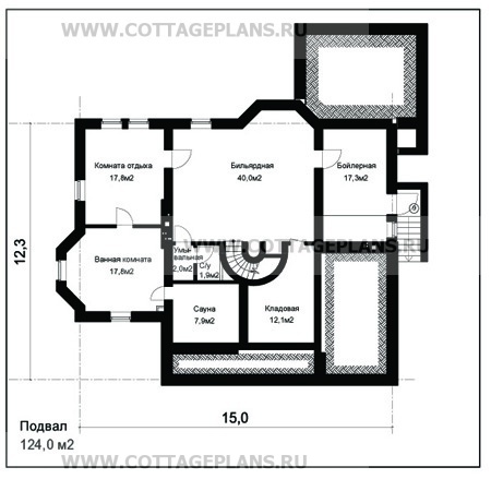 Поэтажные планы проект дома 48-93 общ. площадь 397 м2