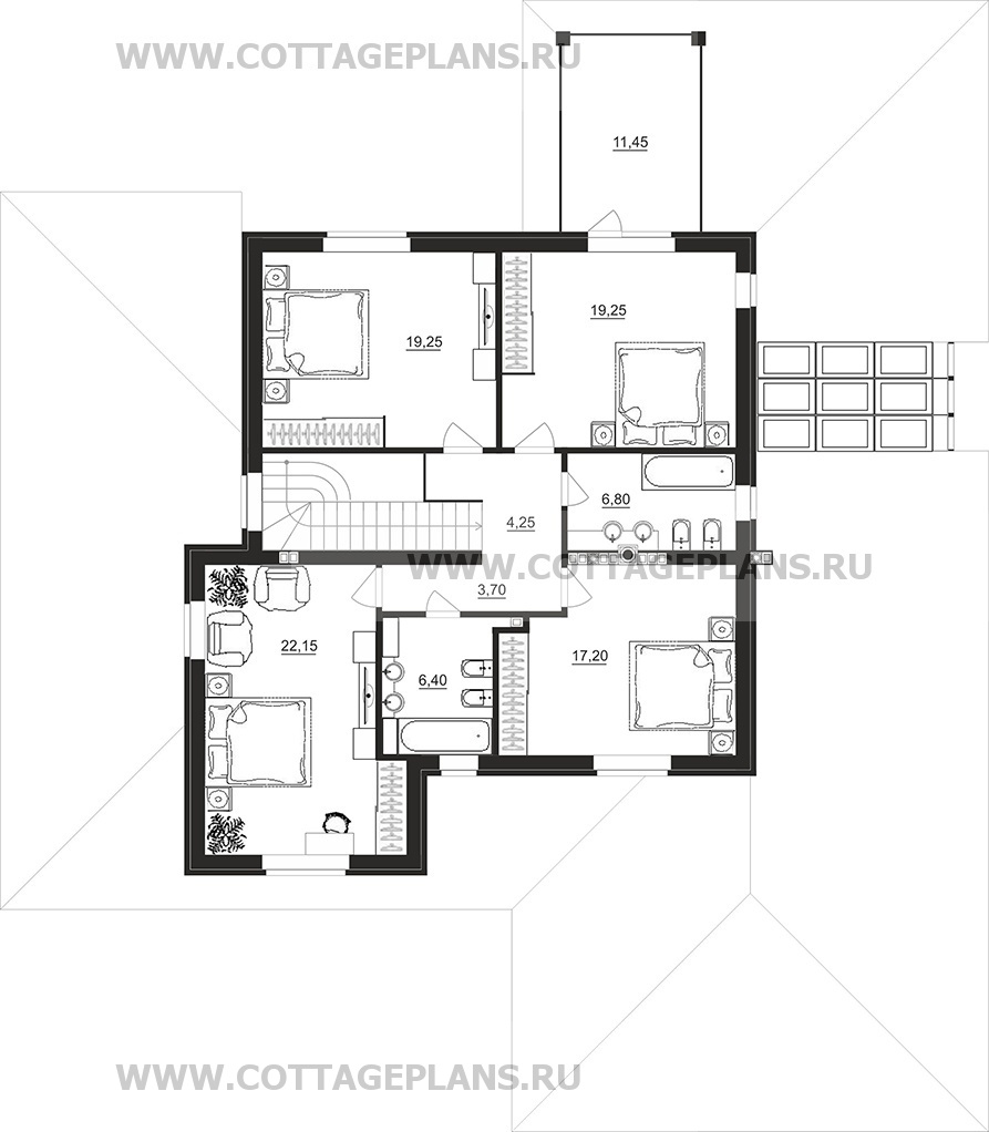 Поэтажные планы проект дома 201-70 общ. площадь 551,15 м2
