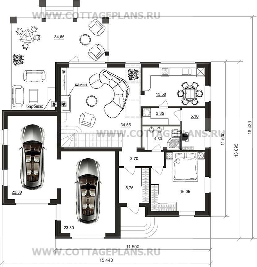 Поэтажные планы проект дома 75-72 общ. площадь 212,25 м2