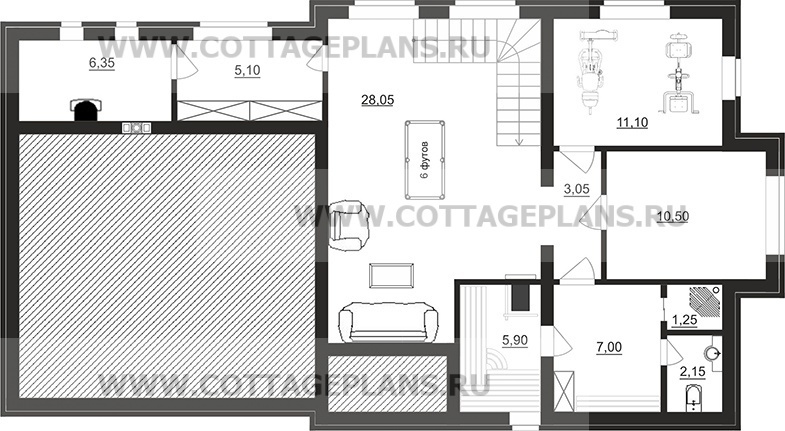 Поэтажные планы проект дома 91-48 общ. площадь 202,70 м2