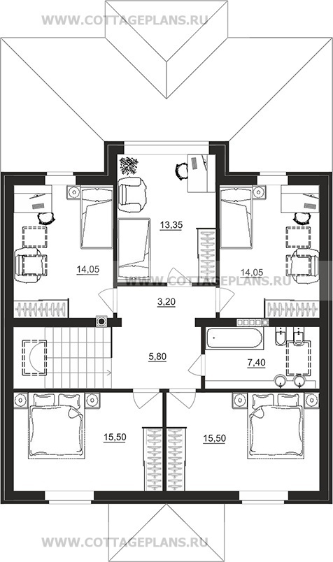 Поэтажные планы проект дома 77-83 общ. площадь 176,70 м2