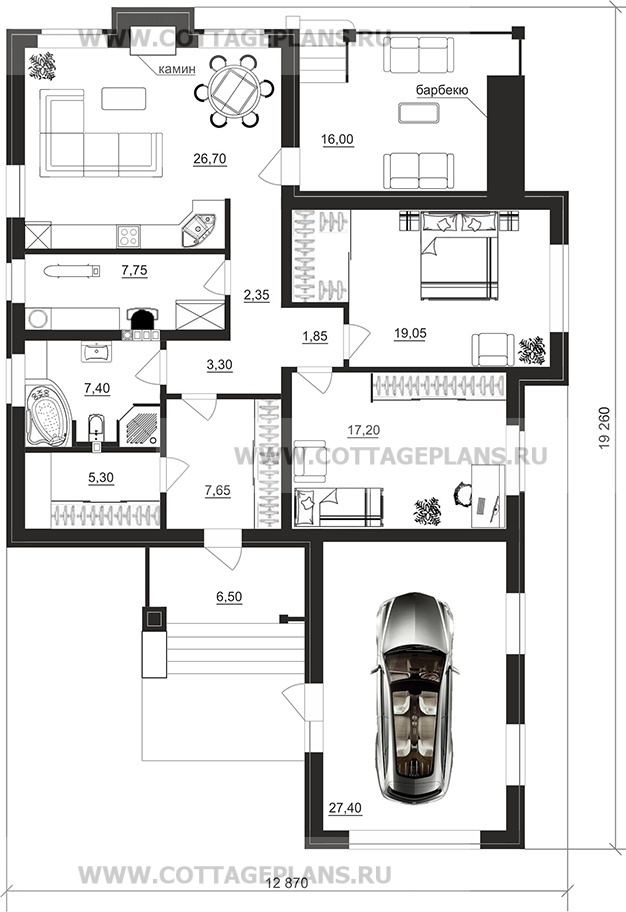 Поэтажные планы проект дома 900-38 общ. площадь 125,95 м2