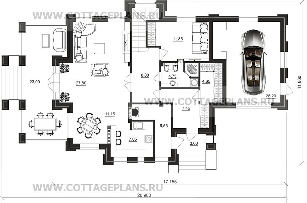Поэтажные планы проект дома 100-87 общ. площадь 202,95 м2