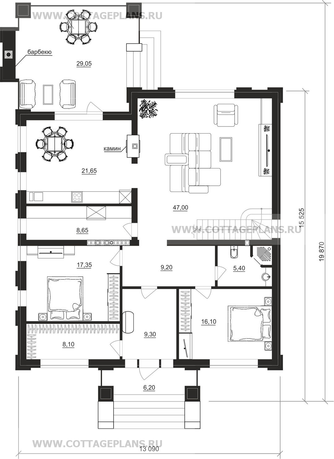 Поэтажные планы проект дома 105-25 общ. площадь 424,70 м2