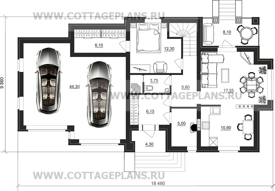 Поэтажные планы проект дома 75-06 общ. площадь 180,15 м2