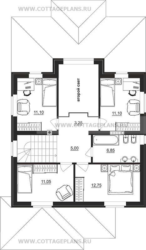 Поэтажные планы проект дома 78-06 общ. площадь 201,60 м2