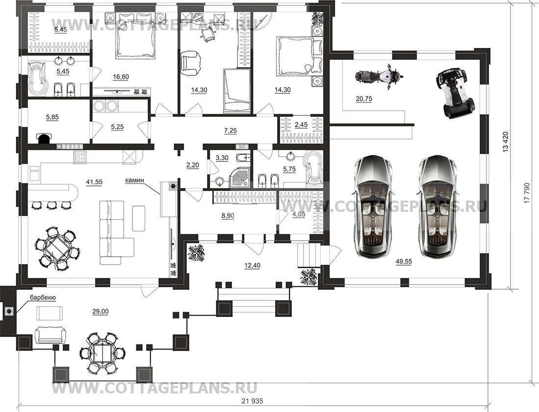 Поэтажные планы проект дома 27-84 общ. площадь 214,75 м2