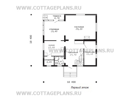 Поэтажные планы проект дома 58-42 общ. площадь 178,58м2