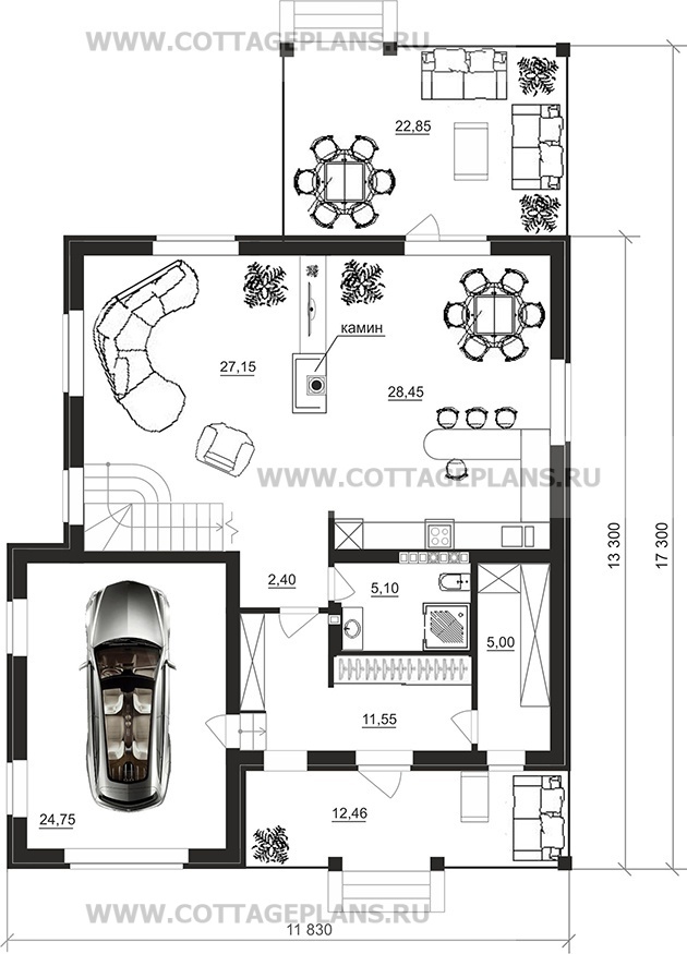 Поэтажные планы проект дома 201-14 общ. площадь 276,90 м2