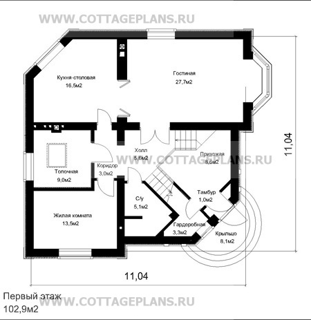 Поэтажные планы проект дома 48-97 общ. площадь 190,4 м2
