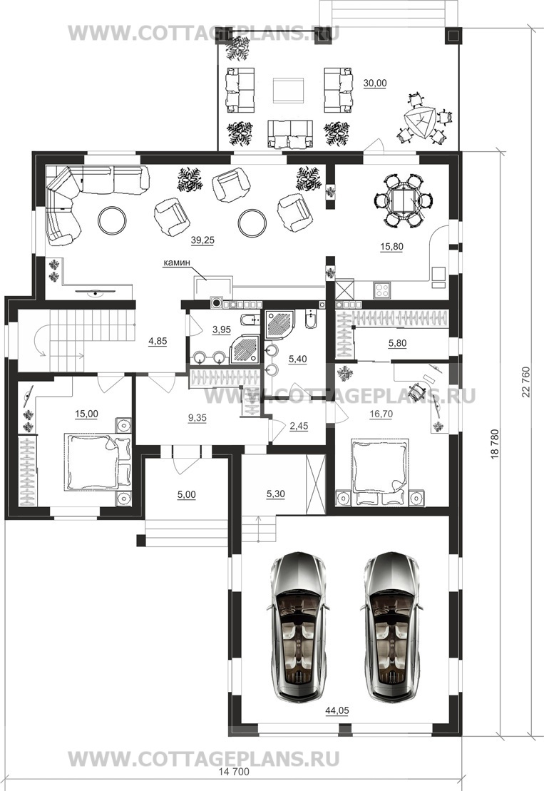 Поэтажные планы проект дома 17-09 общ. площадь 444,40 м2