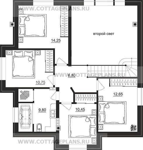 Поэтажные планы проект дома 204-70 общ. площадь 137,05 м2