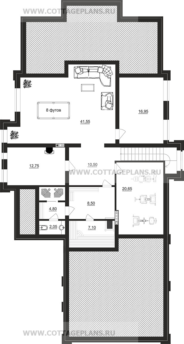 Поэтажные планы проект дома 101-86 общ. площадь 418,30 м2