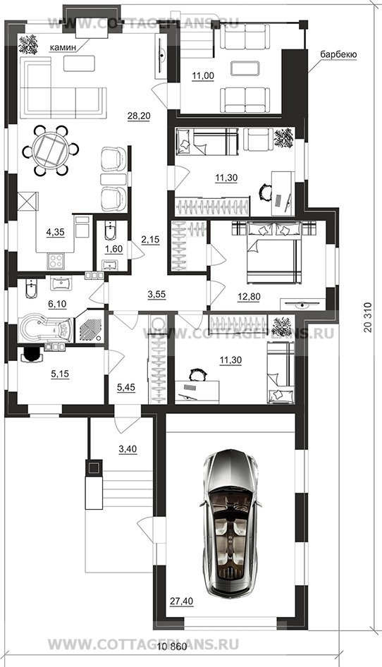 Поэтажные планы проект дома 900-27 общ. площадь 119,20 м2