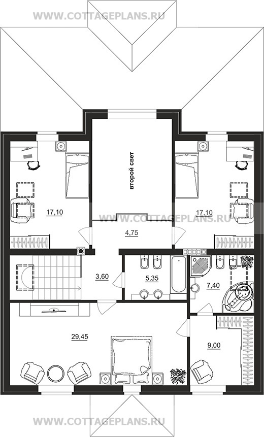 Поэтажные планы проект дома 77-99 общ. площадь 200,70 м2