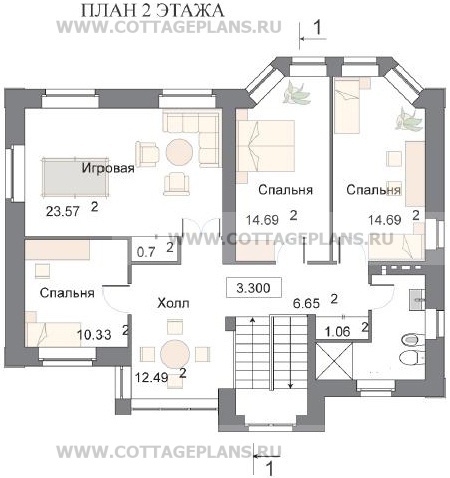 Поэтажные планы проект дома 33-41 общ. площадь 236,2м2
