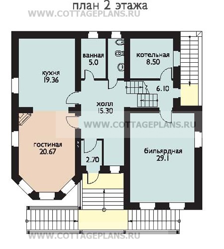 Поэтажные планы проект дома 51-09 общ. площадь 340,3 м2