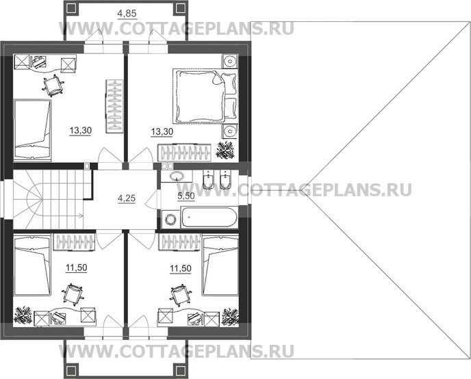 Поэтажные планы проект дома 15-95 общ. площадь 178,05 м2