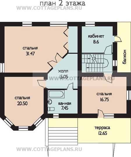 Поэтажные планы проект дома 80-05 общ. площадь 202,3м2