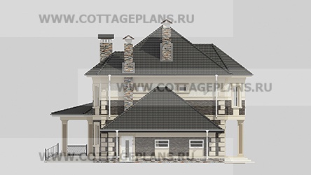 Фасады проект дома 76-10 общ. площадь 382,00 м2