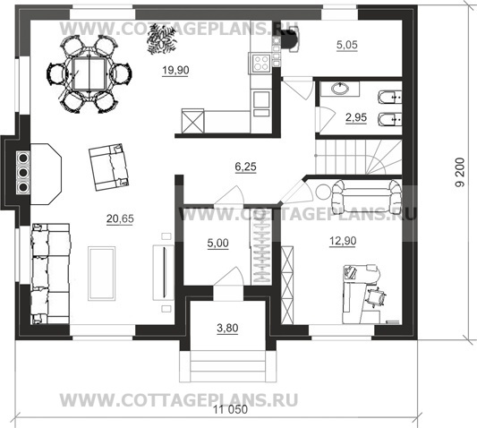 Поэтажные планы проект дома 20-18 общ. площадь 155,10 м2