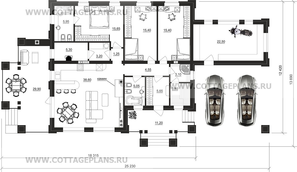 Поэтажные планы проект дома 07-68 общ. площадь 145,40 м2