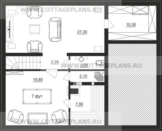 Поэтажные планы проект дома 71-23 общ. площадь 226,90 м2