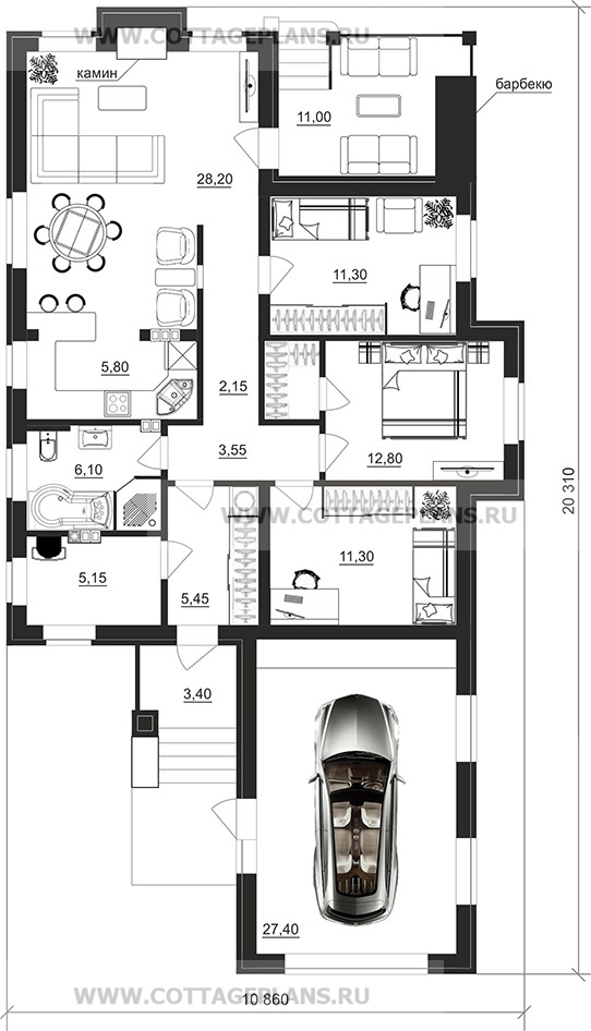 Поэтажные планы проект дома 900-27 общ. площадь 119,20 м2
