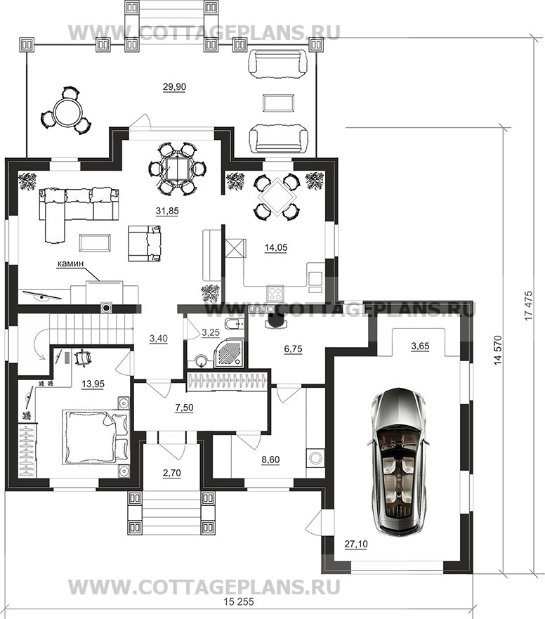 Поэтажные планы проект дома 29-73 общ. площадь 209,10 м2