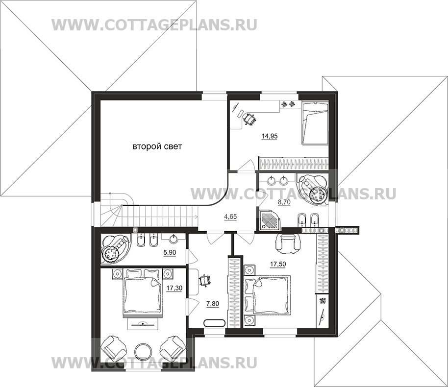 Поэтажные планы проект дома 76-18 общ. площадь 361,60 м2