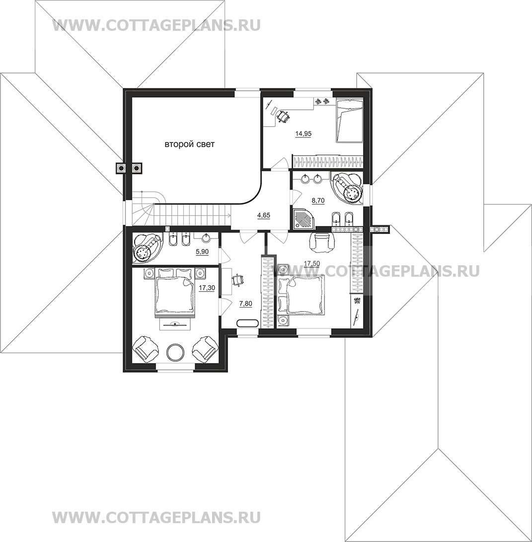 Поэтажные планы проект дома 96-37 общ. площадь 483,25 м2