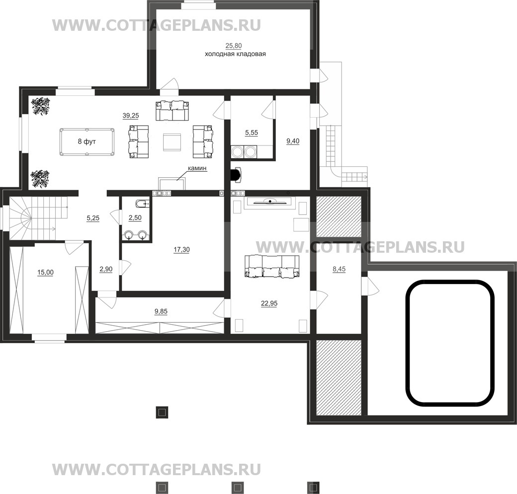 Поэтажные планы проект дома 24-67 общ. площадь 459,75 м2