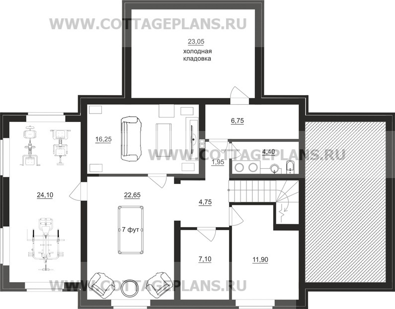 Поэтажные планы проект дома 71-28 общ. площадь 325,35 м2