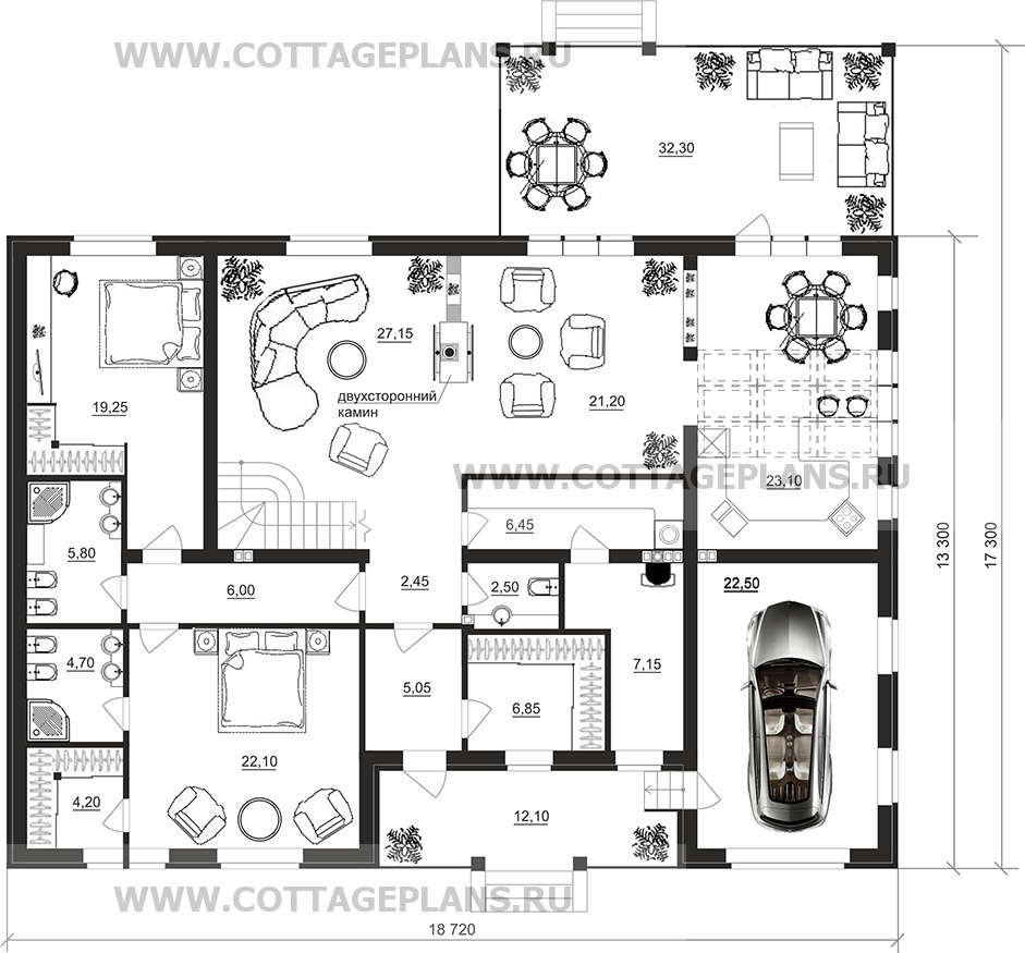Поэтажные планы проект дома 77-37 общ. площадь 267,95 м2