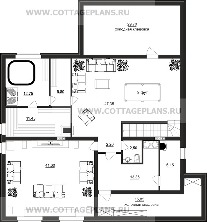 Поэтажные планы проект дома 08-09 общ. площадь 329,20 м2