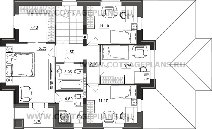 Поэтажные планы проект дома 71-79 общ. площадь 213,40 м2