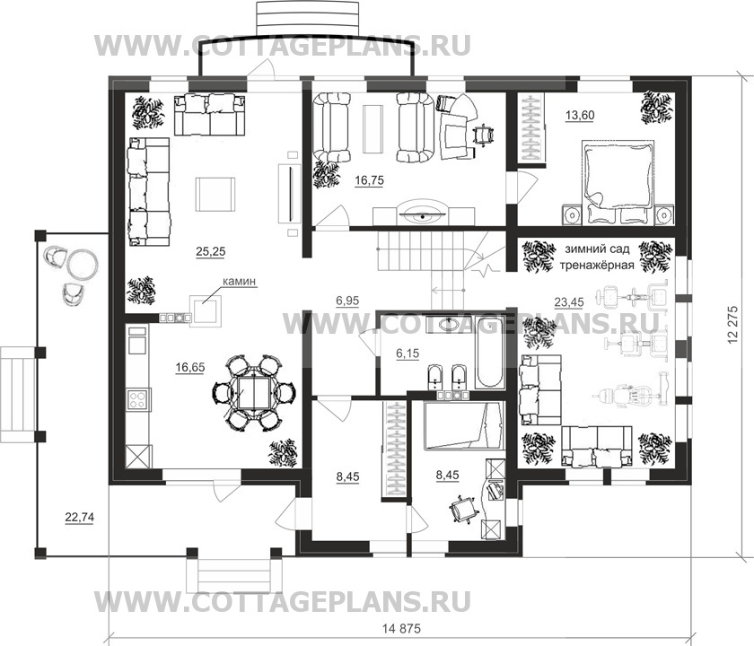 Поэтажные планы проект дома 89-86 общ. площадь 214,65 м2