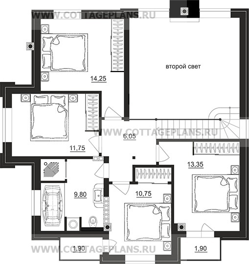 Поэтажные планы проект дома 205-73 общ. площадь 209,25 м2