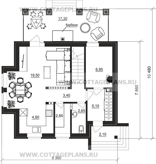 Поэтажные планы проект дома 94-12 общ. площадь 90,60 м2