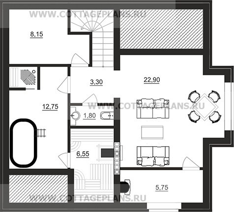 Поэтажные планы проект дома 96-03 общ. площадь 188,10 м2