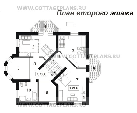 Поэтажные планы проект дома 33-87 общ. площадь 268,8м2