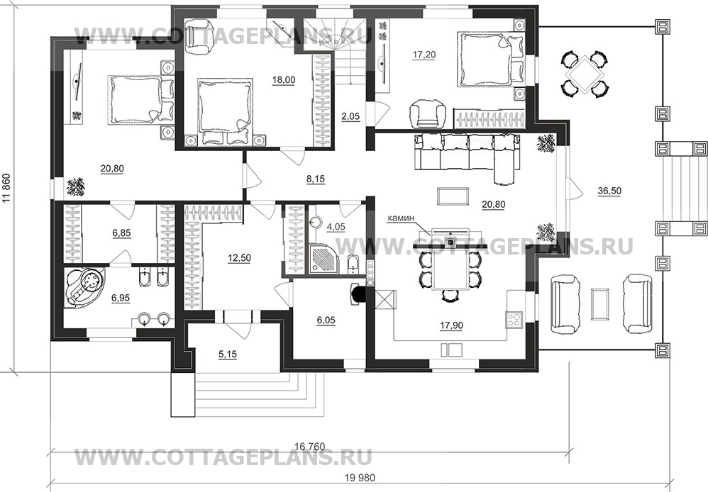 Поэтажные планы проект дома 97-26 общ. площадь 229,00 м2