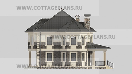 Фасады проект дома 76-10 общ. площадь 382,00 м2